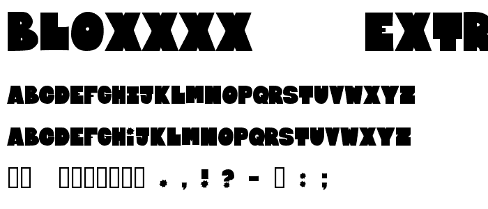 Bloxxxx    ExtraBold font